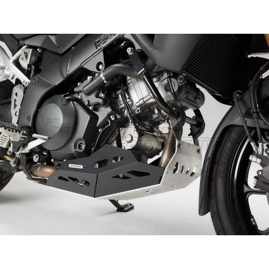 Ποδιά κινητήρα SW-Motech Suzuki DL 1000 V-Strom 14- μαύρο-ασημί (χωρίς κάγκελα)