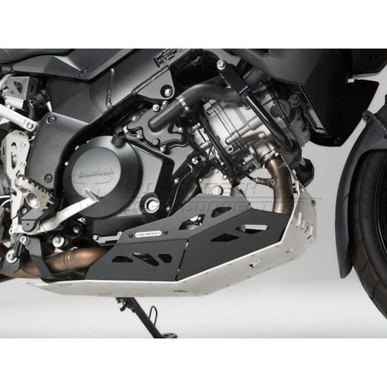 Ποδιά κινητήρα SW-Motech Suzuki DL 1000 V-Strom 14- μαύρο-ασημί (χωρίς κάγκελα)