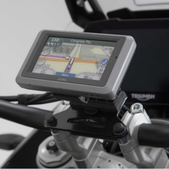 Βάση GPS SW-Motech Quick-Lock στην τιμονόπλακα Triumph Tiger 900 GT/Rally/Pro Βάση GPS SW-Motech Quick-Lock στην τιμονόπλακα Triumph Tiger 900 GT/Rally/Pro