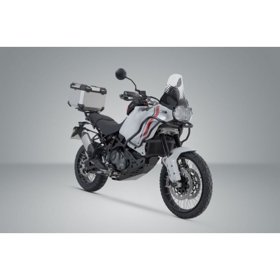 Σετ βάσης και βαλίτσας topcase SW-Motech TRAX ADV Ducati Desert X ασημί Σετ βάσης και βαλίτσας topcase SW-Motech TRAX ADV Ducati Desert X ασημί