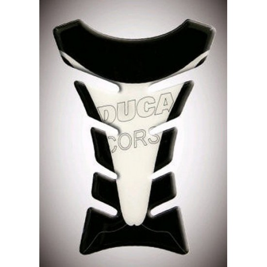 Tankpad Ducati Corsa (διάφανα γράμματα) μαύρο-λευκό Tankpad Ducati Corsa (διάφανα γράμματα) μαύρο-λευκό