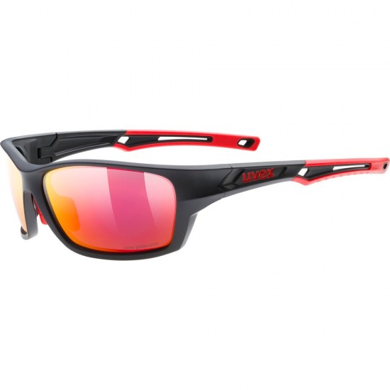 Γυαλιά UVEX Sportstyle 232 P μαύρα ματ-κόκκινα Γυαλιά UVEX Sportstyle 232 P μαύρα ματ-κόκκινα