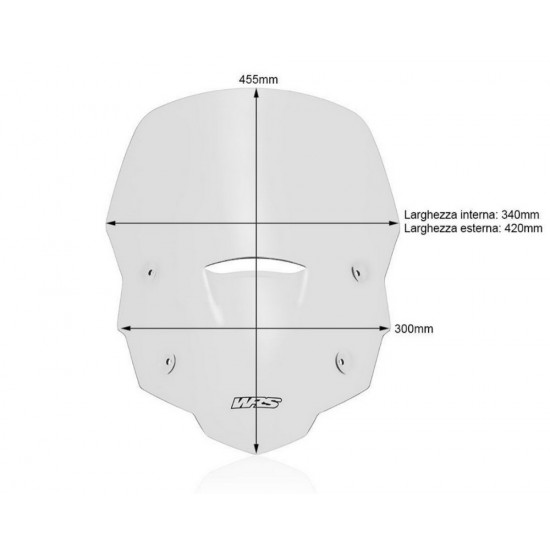 Ζελατίνα WRS Touring ψηλή Honda XL 750 Transalp διάφανη Ζελατίνα WRS Touring ψηλή Honda XL 750 Transalp διάφανη