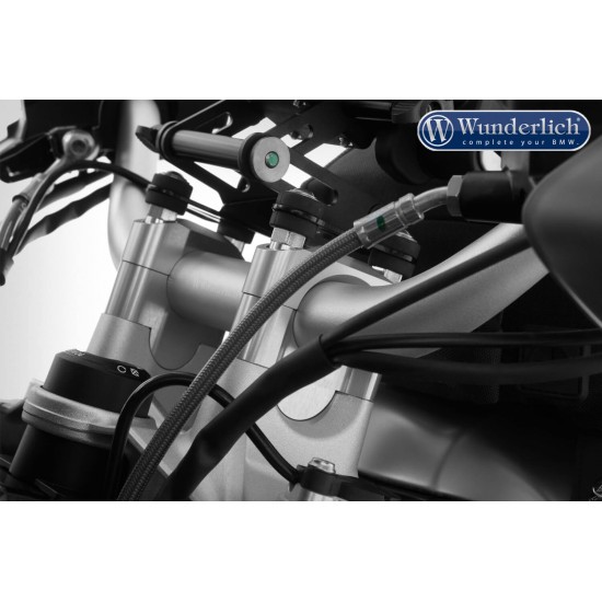 Αποστάτες τιμονιού 25 χιλ. Wunderlich BMW R 1250 RS (για OEM σύστημα πλοήγησης) ασημί Αποστάτες τιμονιού 25 χιλ. Wunderlich BMW R 1250 RS (για OEM σύστημα πλοήγησης) ασημί