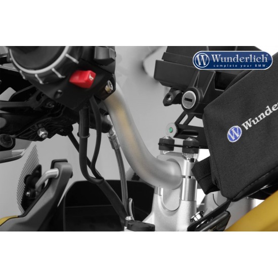 Αποστάτες τιμονιού 25 χιλ. Wunderlich BMW R 1250 RS (για OEM σύστημα πλοήγησης) ασημί Αποστάτες τιμονιού 25 χιλ. Wunderlich BMW R 1250 RS (για OEM σύστημα πλοήγησης) ασημί