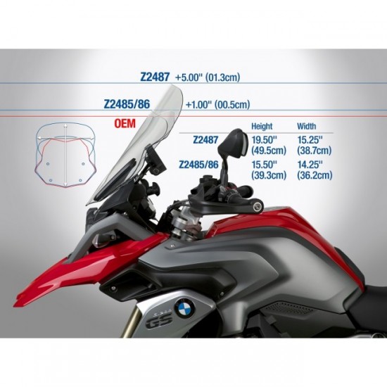 Ζελατίνα Ztechnik V-Stream Sport BMW R 1200 GS/Adv. LC 13- Ζελατίνα Ztechnik V-Stream Sport BMW R 1200 GS/Adv. LC 13-