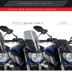 Ζελατίνα PUIG New Generation Naked Touring Yamaha MT-07 18-20 διάφανη