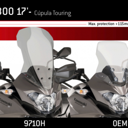 Ζελατίνα Puig Touring Kawasaki Versys X-300 ελαφρώς φιμέ