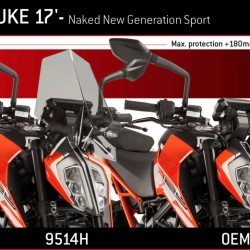 Ζελατίνα Puig Naked New Generation Sport KTM 125-390 Duke 17- πορτοκαλί