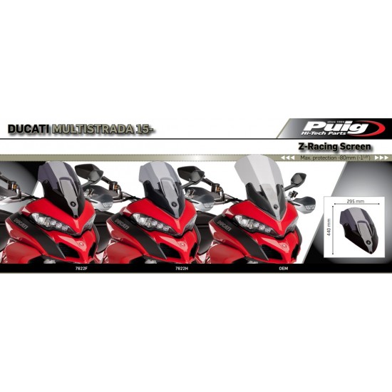 Ζελατίνα Puig Sport Ducati Multistrada 950/1200 Enduro διάφανη Ζελατίνα Puig Sport Ducati Multistrada 950/1200 Enduro διάφανη