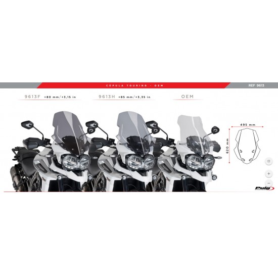 Ζελατίνα Puig Touring Triumph Tiger Explorer 1200/XC/XR 18- διάφανη Ζελατίνα Puig Touring Triumph Tiger Explorer 1200/XC/XR 18- διάφανη