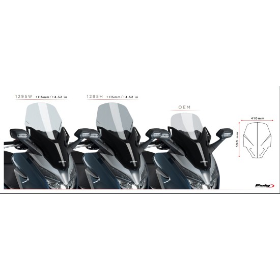 Ζελατίνα Puig V-Tech Touring Honda Forza 125-300 18-20 διάφανη Ζελατίνα Puig V-Tech Touring Honda Forza 125-300 18-20 διάφανη