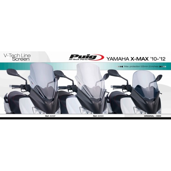 Ζελατίνα Puig V-Tech Touring Yamaha X-Μax 125-250 10-13 σκούρο φιμέ Ζελατίνα Puig V-Tech Touring Yamaha X-Μax 125-250 10-13 σκούρο φιμέ