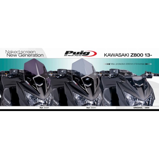 Ζελατίνα Puig New Generation Sport Kawasaki Z 800 διάφανη Ζελατίνα Puig New Generation Sport Kawasaki Z 800 διάφανη
