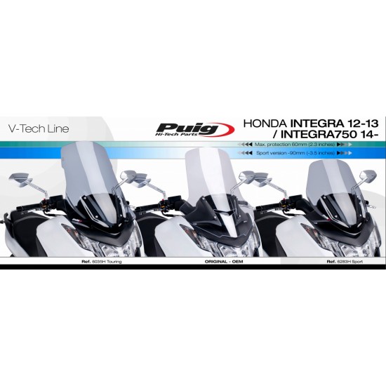 Ζελατίνα Puig V-Tech Sport Honda Integra 700-750 12- σκούρο φιμέ Ζελατίνα Puig V-Tech Sport Honda Integra 700-750 12- σκούρο φιμέ