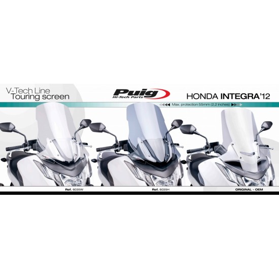 Ζελατίνα Puig V-Tech Touring Honda Integra 700-750 12- διάφανη Ζελατίνα Puig V-Tech Touring Honda Integra 700-750 12- διάφανη