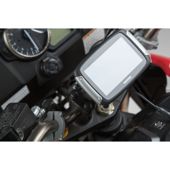 Βάση GPS SW-Motech Quick-Lock στην τιμονόπλακα Suzuki DL 650 V-Strom 17-