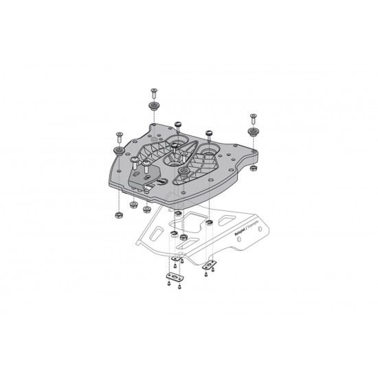 Αντάπτορας βαλιτσών Trax για πιάτο Alu-Rack της SW-Motech