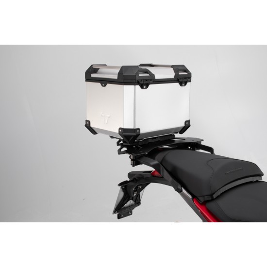 Σετ βάσης και βαλίτσας topcase SW-Motech TRAX ADV Ducati Multistrada 1260/S ασημί