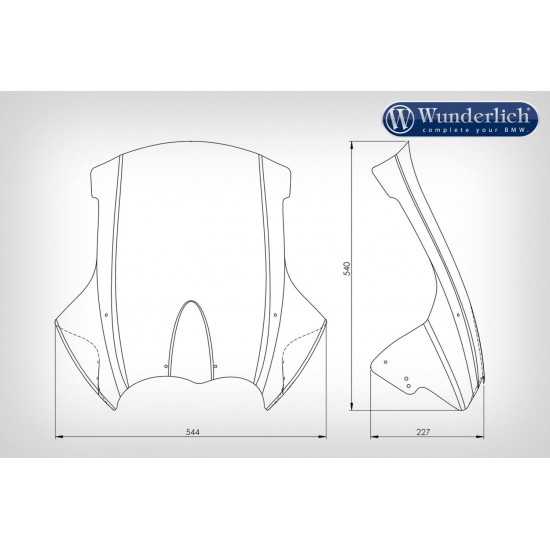 Ζελατίνα Wunderlich Marathon BMW R 1200 GS -07 διάφανη Ζελατίνα Wunderlich Marathon BMW R 1200 GS -07 διάφανη